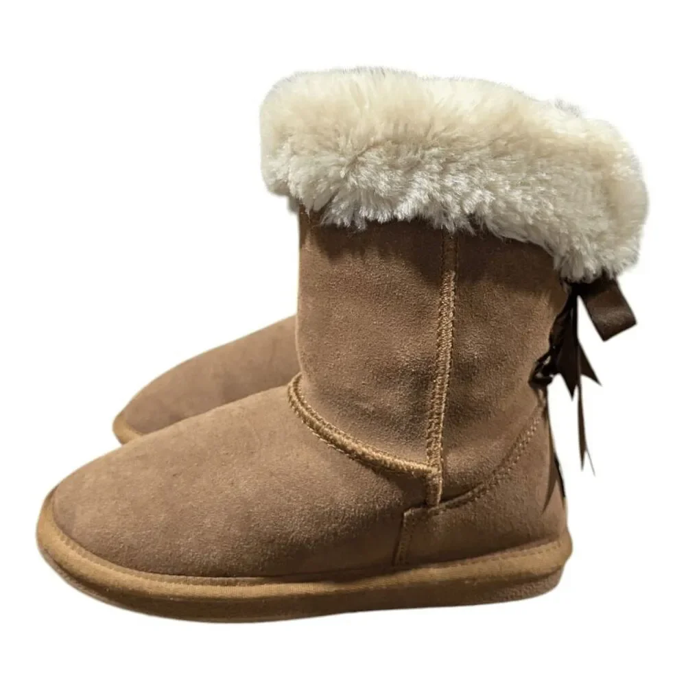 LAMO Audrey Shearling-Lined Suede Winter Boot Girl's Size 1Y